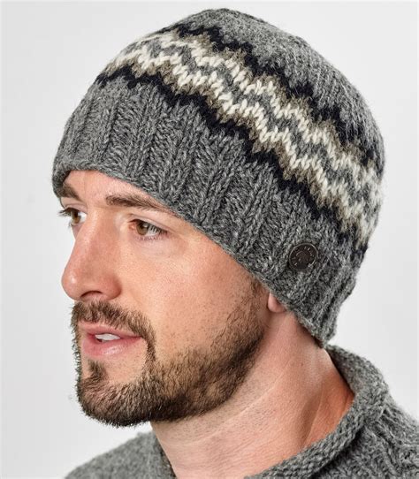 Grey Wool Branded Beanie 